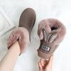 Fashion Rabbit Ear Ankle Boots Women Winter Shoes Suede Woman Snow Boots Cute Women's Furry Botas De Mujer Warm Plush Cotton Shoes