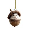1/8Pcs Christmas Ornament Acrylic Forest Animal Acorn Ornament Holiday Party Hanging Decoration Christmas Gift