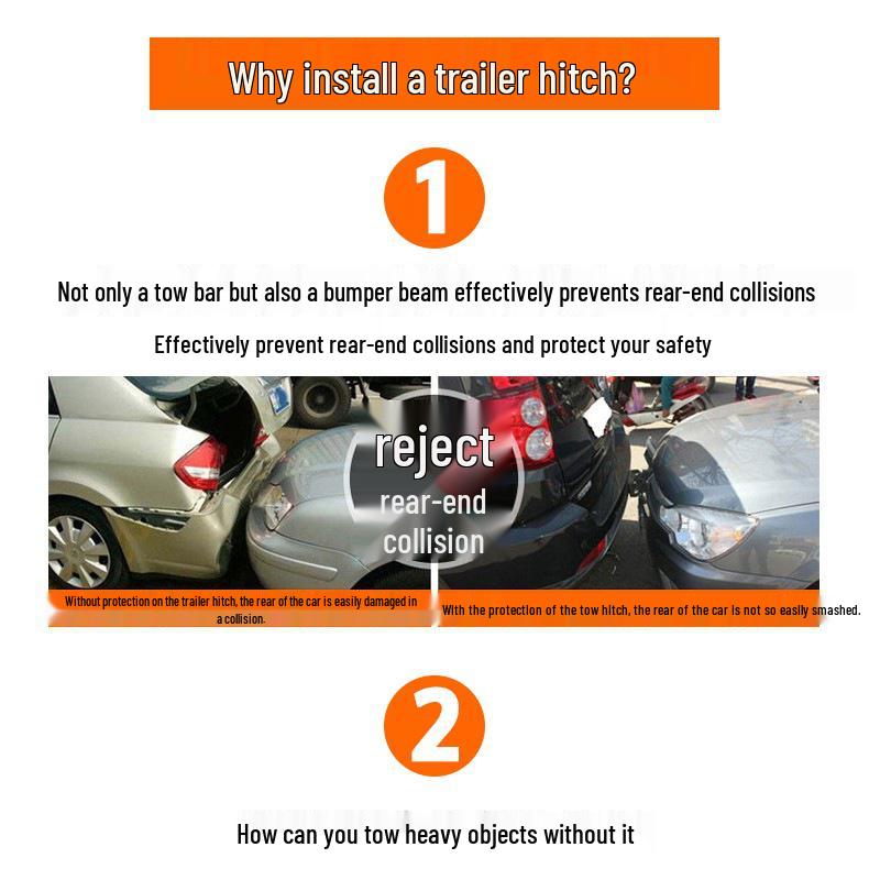 Ford Trailer Hitch Bumper Guard: Rear Tow Bar, Hook, and RV Bracket Modification Kit