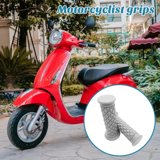 1 пара мотоциклетных ручек, нескользящие резиновые ручки на конце, ручки подруливающего устройства, 22 мм, удобные ручки для руля мотоцикла, ручки подруливающего устройства