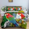 Animal Parrot Pattern Comfortable Duvet Quilt Cover Pillowcase Bedding Set Children Bedroom Decoration Home Textile