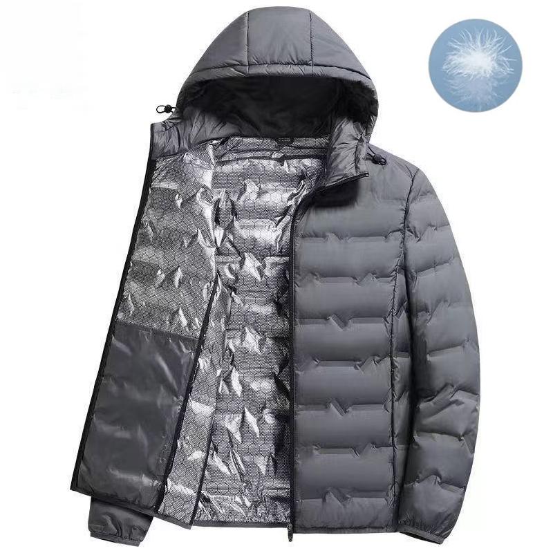 Men Winter White Duck Down Jacket Warm Thick Windproof Waterproof Puffer Jacket Hooded High Quality Ultralight Down Jacket Male