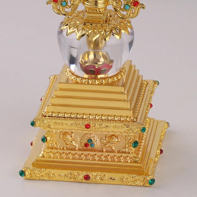 Nepalese Craft Zinc Alloy Crystal Bodhi Pagoda Sacrificial Pagoda Home Offering Sacrificial Child Table Decoration