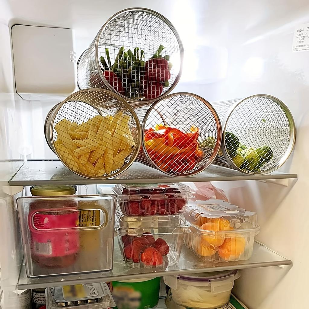 Набор для барбекю из нержавеющей стали, переносная корзина для барбекю на открытом воздухе, круглая подставка для костра, многоцелевой аксессуар для гриля для кемпинга