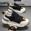 Designer Loafers Shoes Chunky Sneaker Fashion Casual Microfiber Leather Running Shoes Breathable Color Block Non-slip Shoes