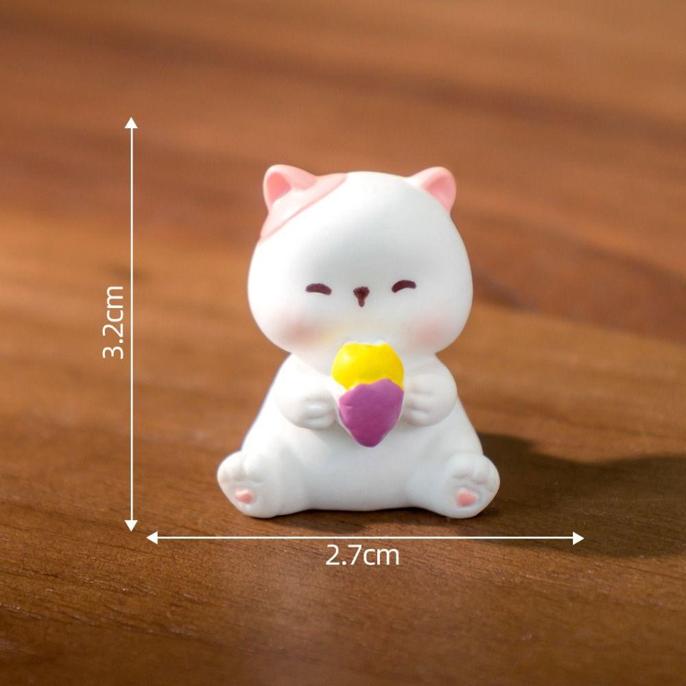 DIY Doll House Cat Doll Gardening Mini Animals Figurine Creative Miniature Figurines