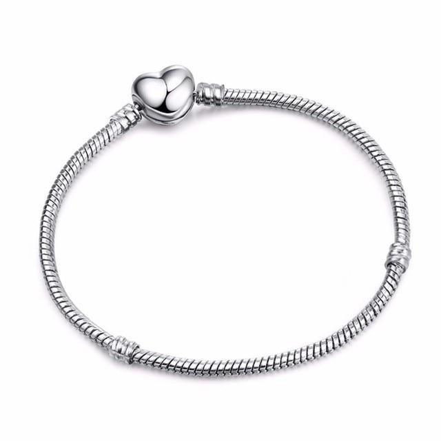 High Quality Silver Snake Chain Fine Bracelet 925 Fit European Authentic Charm Bracelet for Women DIY Jewelry Making