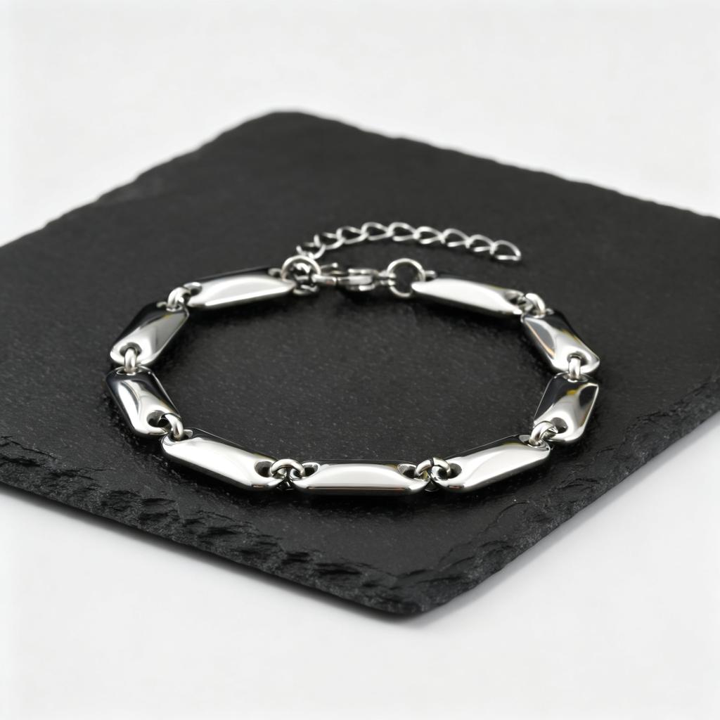 Мужской Chain Bracelet в стиле Rock Punk, Не тускнеющий браслет из нержавеющей стали с металлическими бусинами, Подарок в стиле Hip Hop