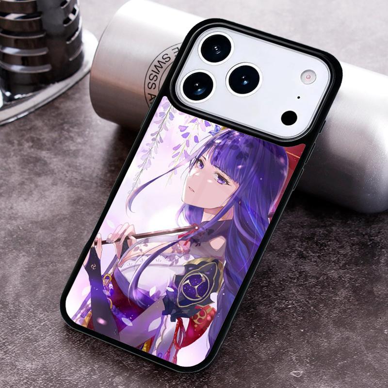 Чехол для телефона Raiden Shogun Baal Genshin Impact для iPhone 17 16 15 Pro Max Air 14 13 12 11 Plus Ударопрочный Capa Cover