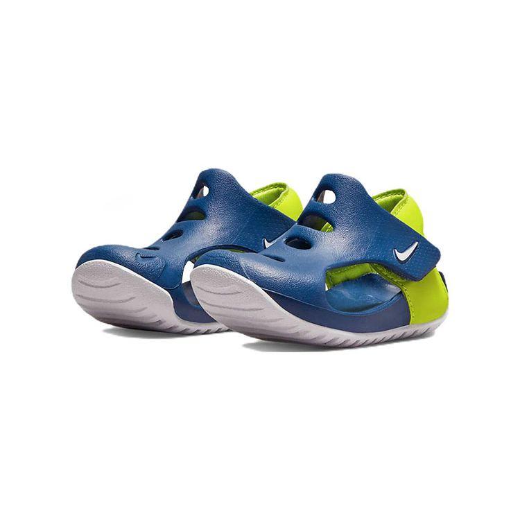 Nike Сандалии Sunray Protect 3 Нескользящие Спортивные Сандалии Детские Сандалии Сине-Зеленые DH9465-402