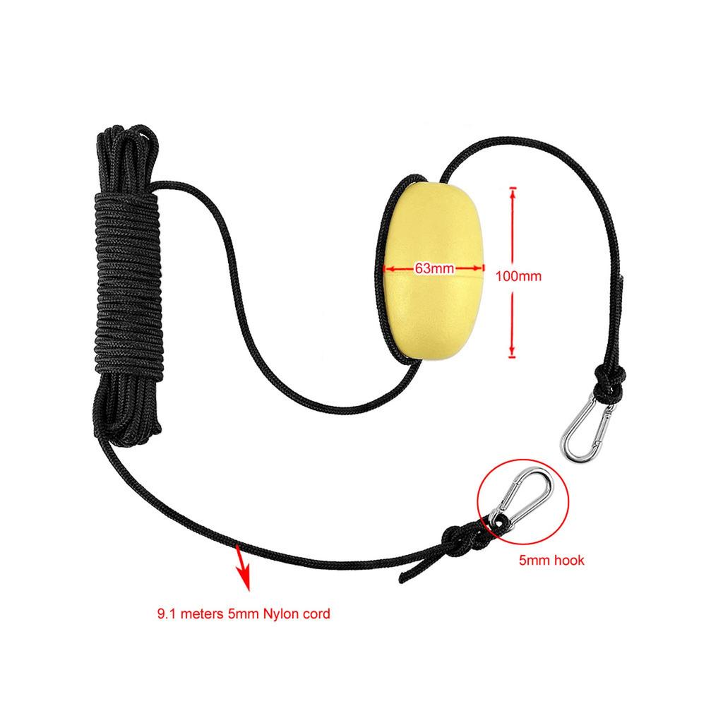 18-дюймовый поплавок для каяка и каноэ, ПВХ, морской якорь, якорный буй, тормоз для дрейфа, гребля, с 30-футовой линией для подъема, буксировки, заброса