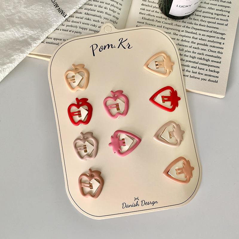 10 шт. новые корейские заколки для волос для девочек, цвет чая с молоком, заколки принцессы с челкой, боковой зажим, аксессуары для волос для маленьких девочек