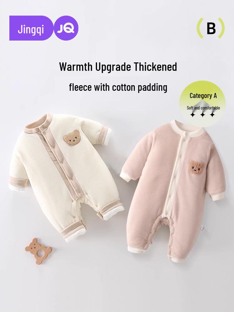 Хлопковый детский комбинезон Jingqi с флисовой подкладкой для осени/зимы