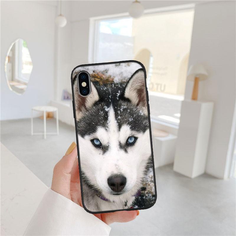 LO53 Husky Puppy Dog Soft Shell Phone Case for iPhone SE X XS XR 11 16E 17 Pro Max Air 8 7 6 6s Plus