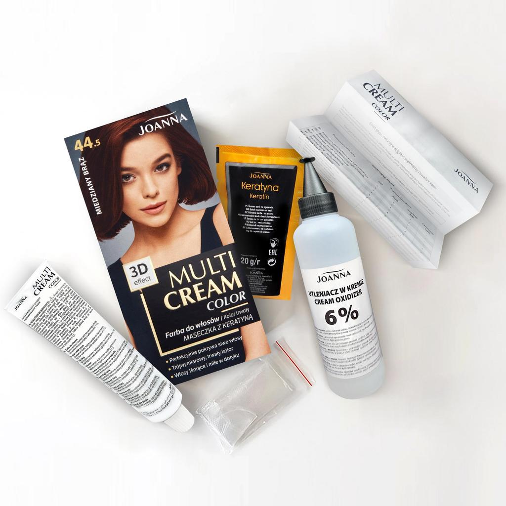 Joanna Professional Multi Cream Hair Dye, 150ml - 44.5 Copper Brown Shade