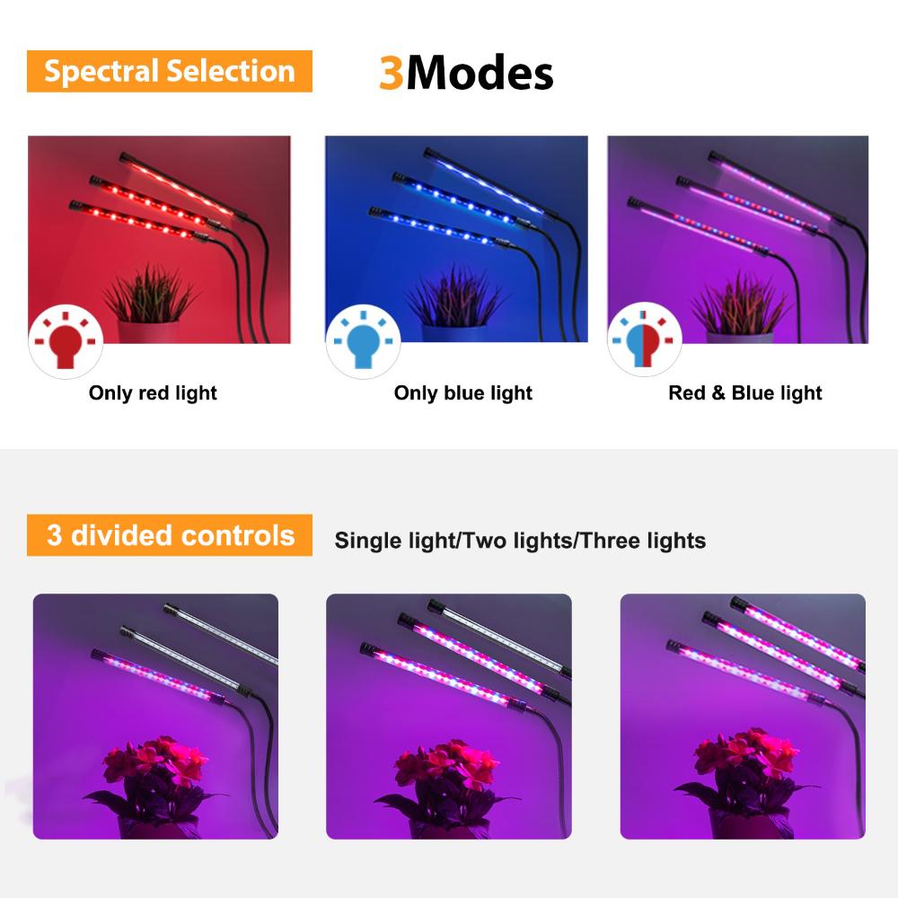 Светодиодный светильник полного спектра USB-фитосветильник с управлением фитосветильник для растений рассада цветок домашняя палатка консигнация