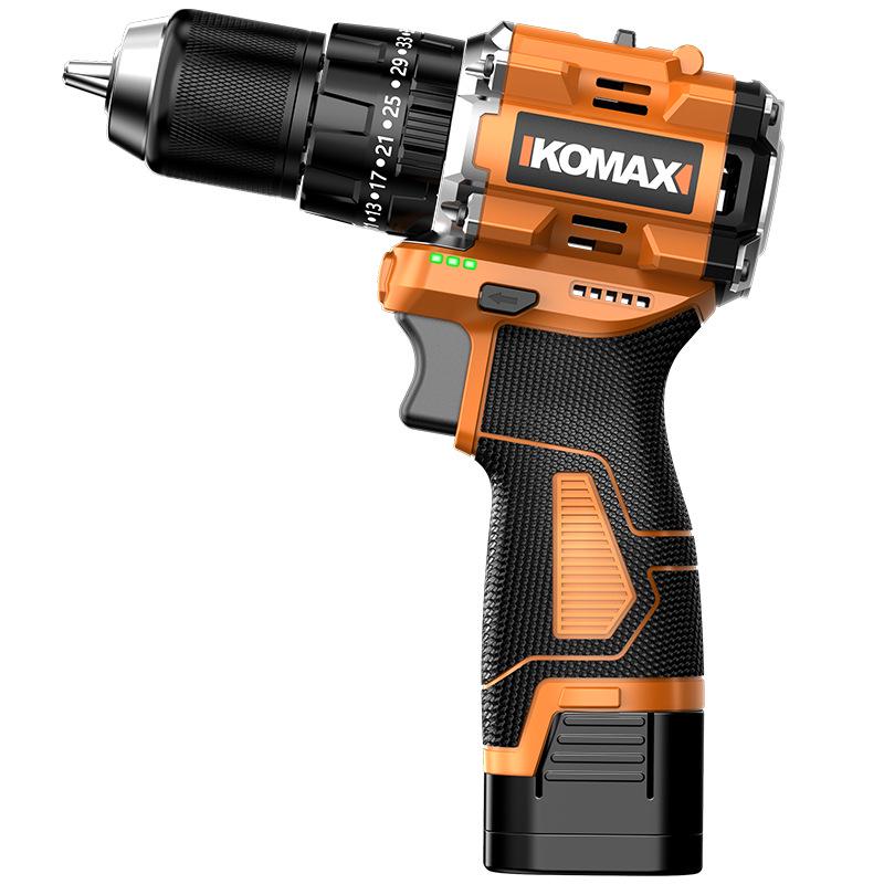 Бесщеточная электрическая дрель с литиевой батареей - Компактный перезаряжаемый ударный инструмент и шуруповерт