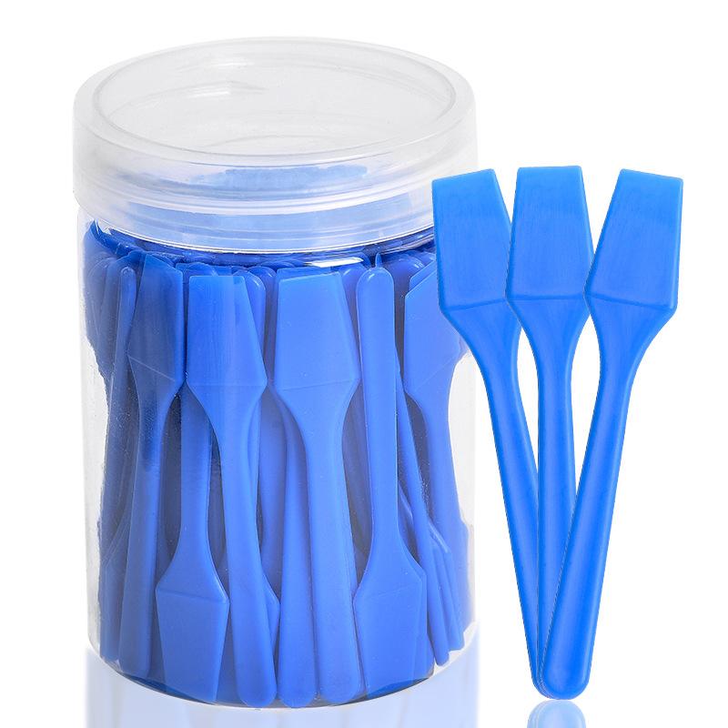 100 шт./банка Мини косметическая лопатка-ложка для крема для лица, макияжа, маски, смешивания, инструменты для красоты своими руками, палочки-аппликаторы для макияжа глаз и лица