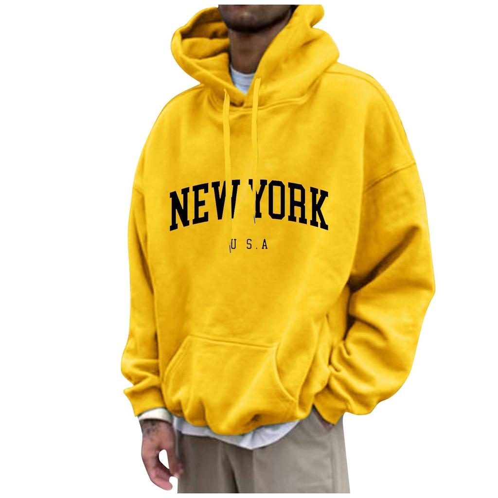 Men's Loose Printed Hooded Sweatshirt Men's Casual Fashion Sports Sweatshirt