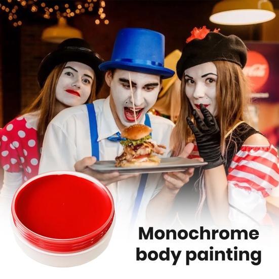 Colored Oil Face Body Paint Large Capacity Red/White/Black Paint Palette Kit Professional Art Theater Halloween Party Cosplay Clown Makeup Palette