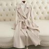 "2024 Trendy Women's Slim Double-Sided Wool Belt Coat for Autumn/Winter"