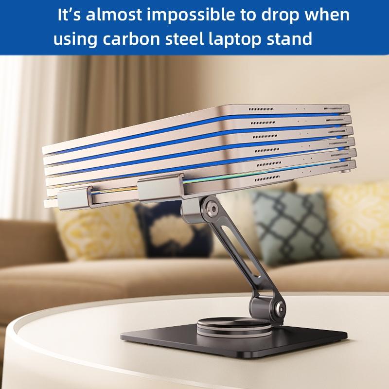 Meewoo Tablet Stand 360°Rotate for Foldable iPad Stand Height Adjustable Tablet Holder for 4-12.9in
