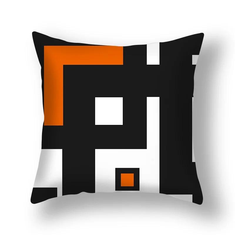 Геометрическая красная и черная волна декоративная наволочка для подушки украшения для автомобиля офис гостиная диван дома наволочка