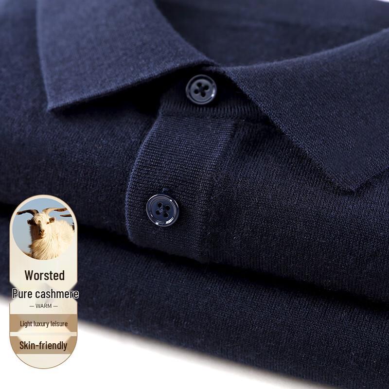 Мужской свитер поло с высоким воротом Antonio из тонкого 100% кашемира