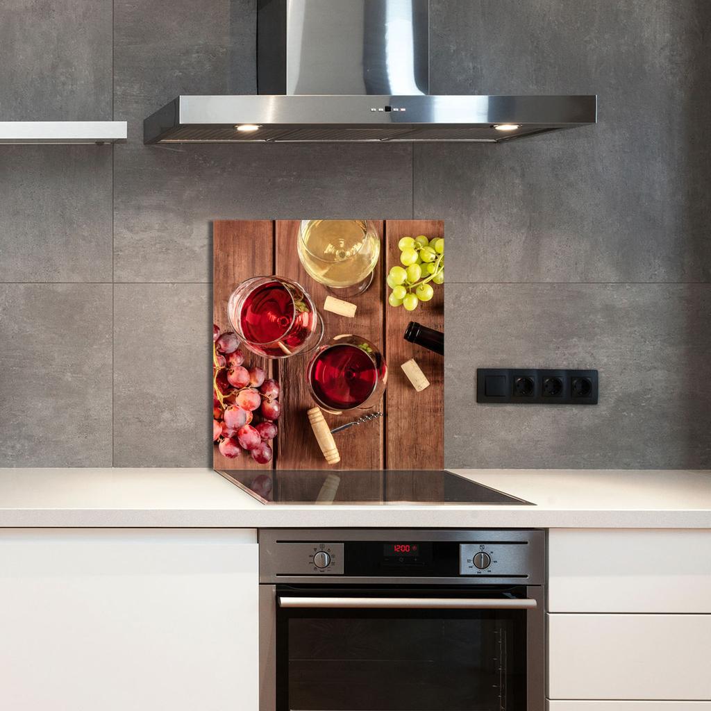 PANEL SZKLANY DO KUCHNI 60x65 Wino