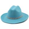 New Hot Wide Brim Felt Fedora Hats With Bee Ribbon Autumn Winter Wedding Party Trilby Hat Men Gentleman Jazz Hats 56-58CM