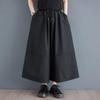 Black Plus Size Vintage High Waist Casual Loose Spring Summer Wide Leg Pants Women Trousers
