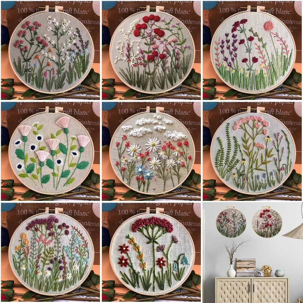 Инструменты для вышивания пуансонной иглой, украшение, вышивальное пяльце, наборы для вышивания своими руками, наборы для шитья, игла, нить