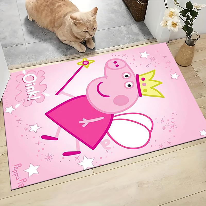 1Pc Peppa Pig Ice Cream Party Carpet Rug Customizable Soft Washable Antislip Home Living Room Sofa Mats Personalized Rug 0917106