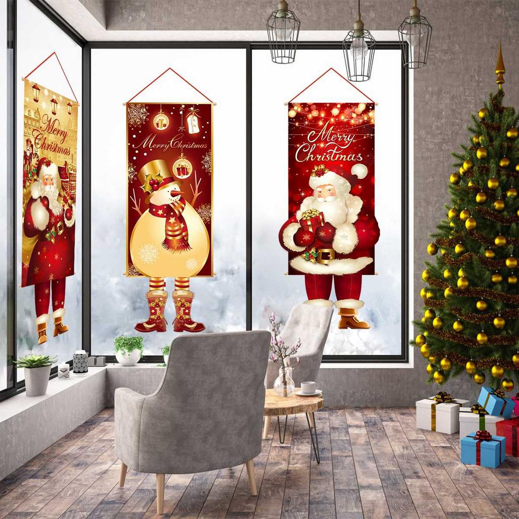 Christmas Hanging Flag Merry Christmas Decorations For Home 2025 Navidad Kerst Natal Noel Xmas Tree Ornaments Supplies Decor
