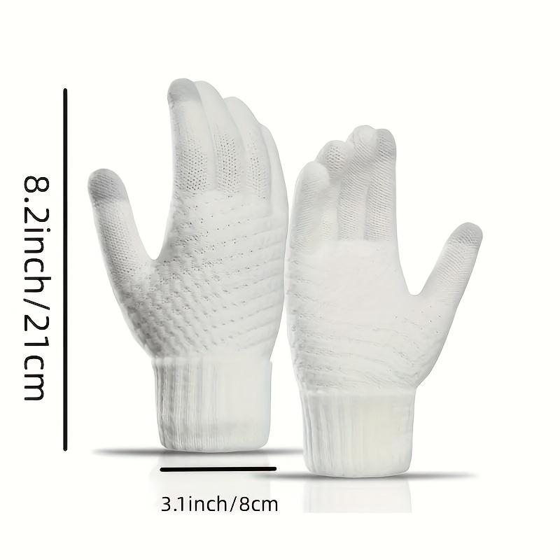 1 пара зимних перчаток для сенсорного экрана, теплые эластичные вязаные перчатки унисекс с утолщенными пальцами