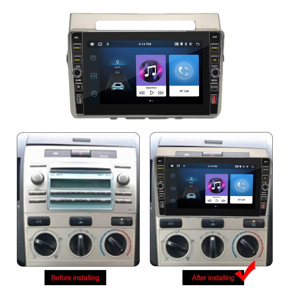 8-дюймовый 2 Din Android автомобильный радиоприемник мультимедийный видеоплеер для Toyota Corolla Verso 2004-2009 с кнопкой Wi-Fi 1 + 32 ГБ