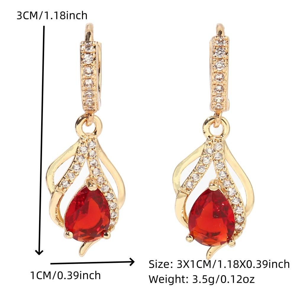 1 пара стильных сережек-подвесок с геометрическим узором из циркония для женщин, серьги золотого цвета, ювелирные изделия, аксессуары для свадебной вечеринки