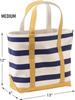 Boat and Open Top Stripe Medium Bright Regular Navy Sailor Stripe Multicolor 1000172579 [LLB] Tote,