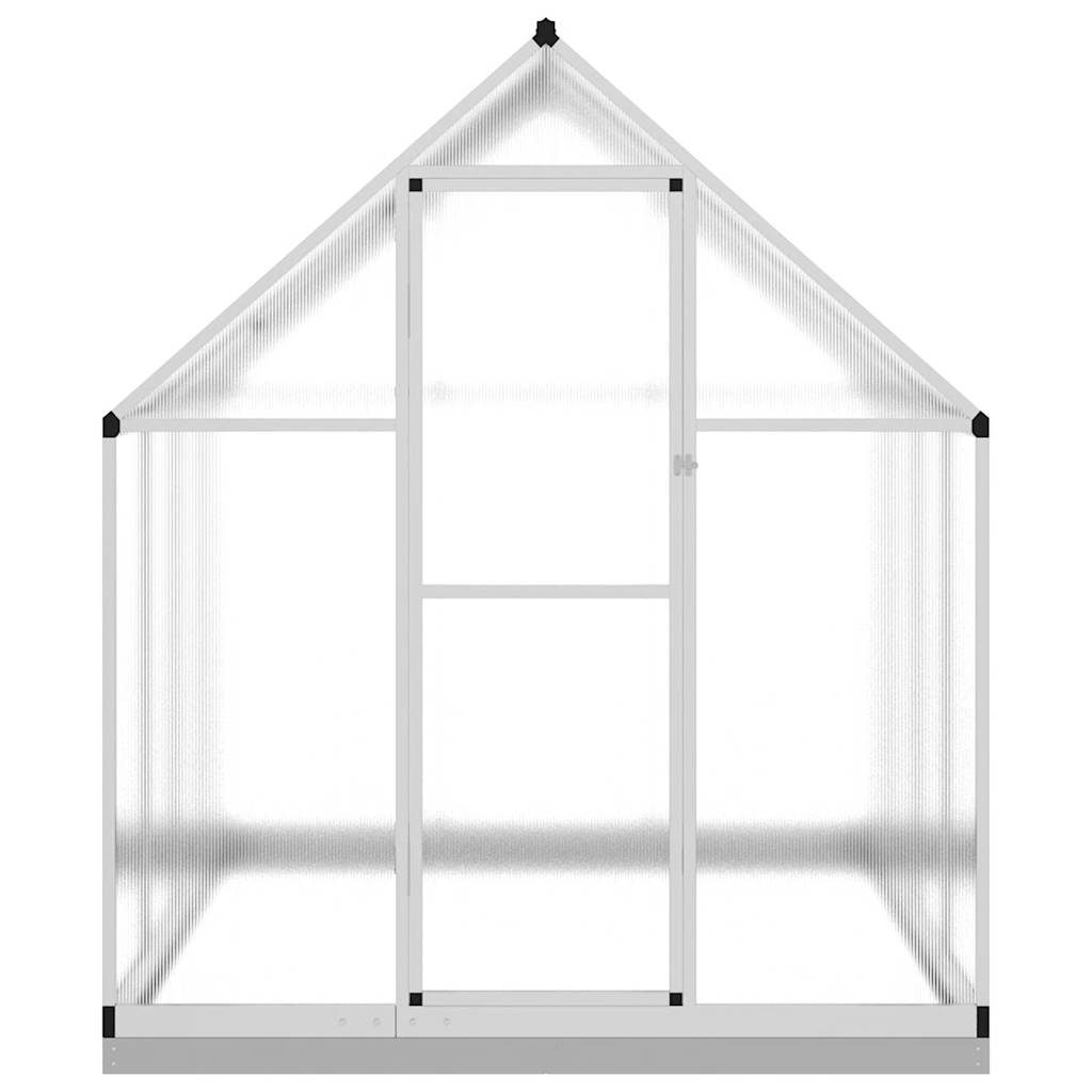 Greenhouse with Foundation Frame Silver 224 x 169 x 202 cm Aluminum
