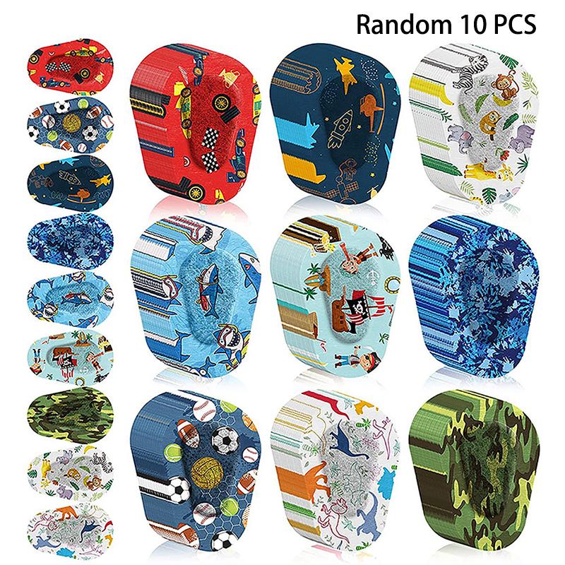 10Pcs Medical Sterile Eye Pad For Amblyopia Lazy Eye Protect Eyesight Cute Adhesive Eye Patches Bandage For Kids Girls Boys