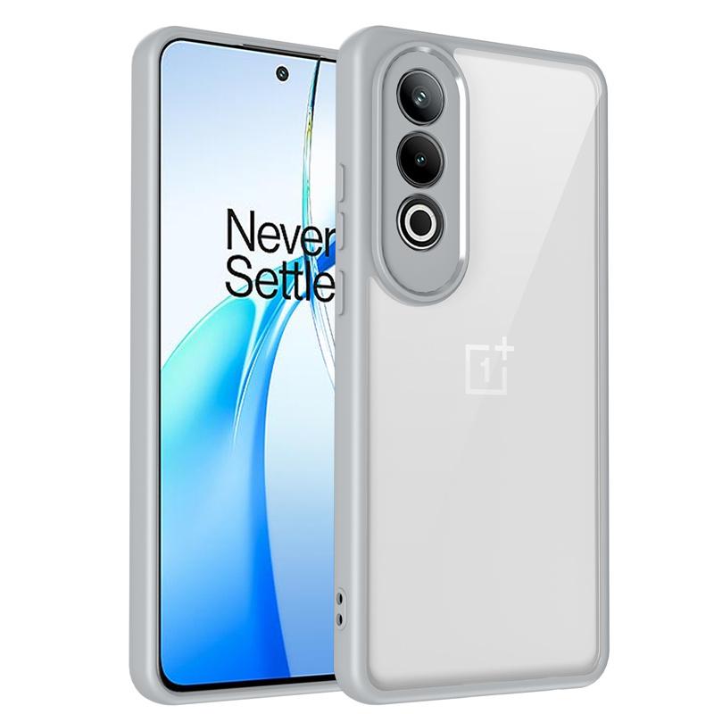 OnePlus Nord 4 CPH2663 Case Plating Silicone Bumper Shockproof Clear Back Cover Hard Phone Case for OnePlus Nord 4 Nord4 CPH2663
