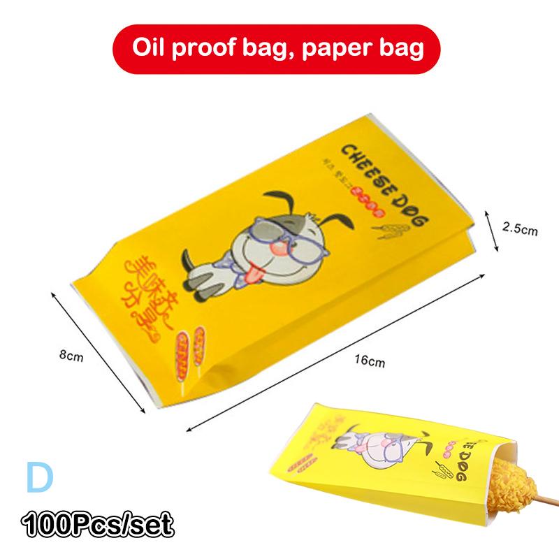 100 шт. Коробка для упаковки хот-догов без складывания Бумажная Одноразовая Посуда для вечеринок Поднос для подачи еды Для кейтеринга Упаковочные коробки