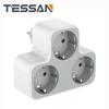 Tessan Multi Outlets Power Strip with 3 AC Outlets 2 USB Ports EU KR Plug Multiple Wall Socket Adapter with Overload Protection