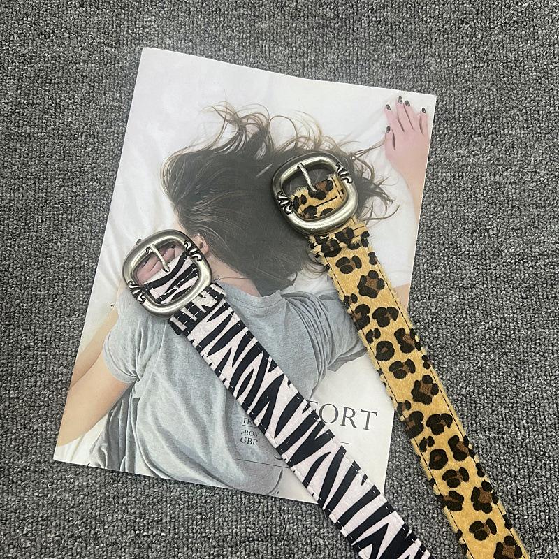 2025 Новый Люксовый Бренд Полоски Леопарда Змеи Зебры для Женщин Мужчин Круглая Булавка Золотая Пряжка Y2k Пояса для Платья Джинсов Костюмов