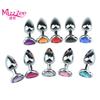 Love Heart Massage Rhinestone Stainless Toys Sexualeed Steel Anal Plug Prostate