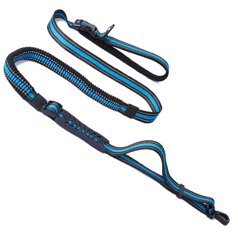 Pet Double Handle Dog Lead Reflective Dog Lead,Hands Free Dog Lead for Running Walking Training Hiking, Ideal for Medium To Large Dogs