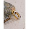 Yhpup Delicate Stainless Steel Inlaid Zirconia Polished Thin Ring High Quality Chic Jewelry Accessories Gift
