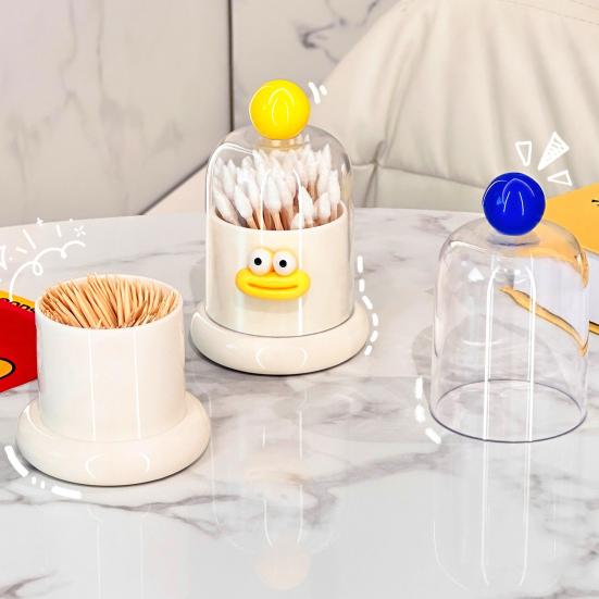 Мультяшная зубочистница со съемной пылезащитной крышкой, пластиковая зубочистка, стоматологическая