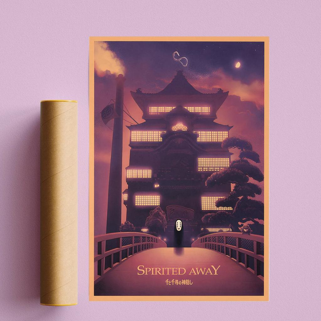 Поп-аниме-фигурка Хаяо Миядзаки/Patlabor/Тоторо, постер в стиле манга, эстетическое настенное искусство, домашний декор для детей в стиле каваи, винтажный принт на холсте