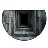 Полукруглый коврик для пола Нескользящий Декоративный 3D-иллюзия Реалистичный ковер-норка Прихожая Гостиная Спальня Устойчивый к выцветанию Коврик для зонирования